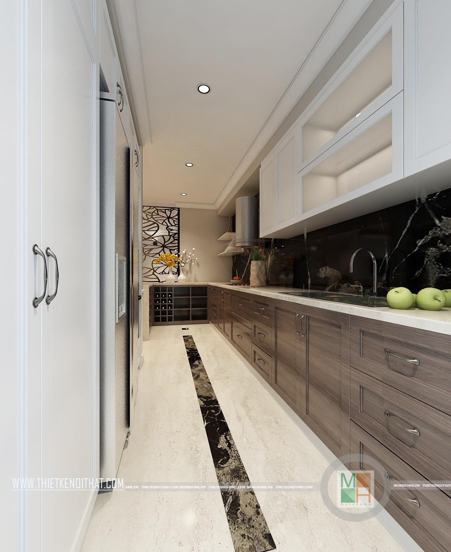 Tủ bếp gỗ công nghiệp laminate